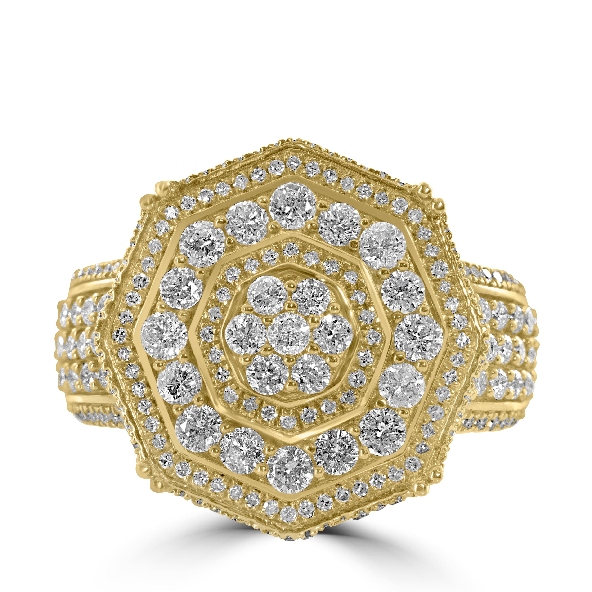 Octagonal Gold Rings 14k Gold Octagon Inspired Diamond Ring – Elizabeth & Co. NYC